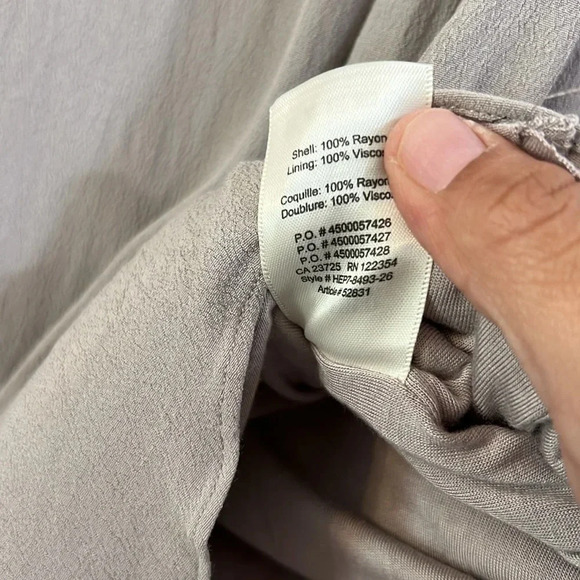 WILFRED FREE by ARITZIA Teigen Mini Shirt Dress in Lune L Taupe Gray Gauzy - Picture 4 of 10